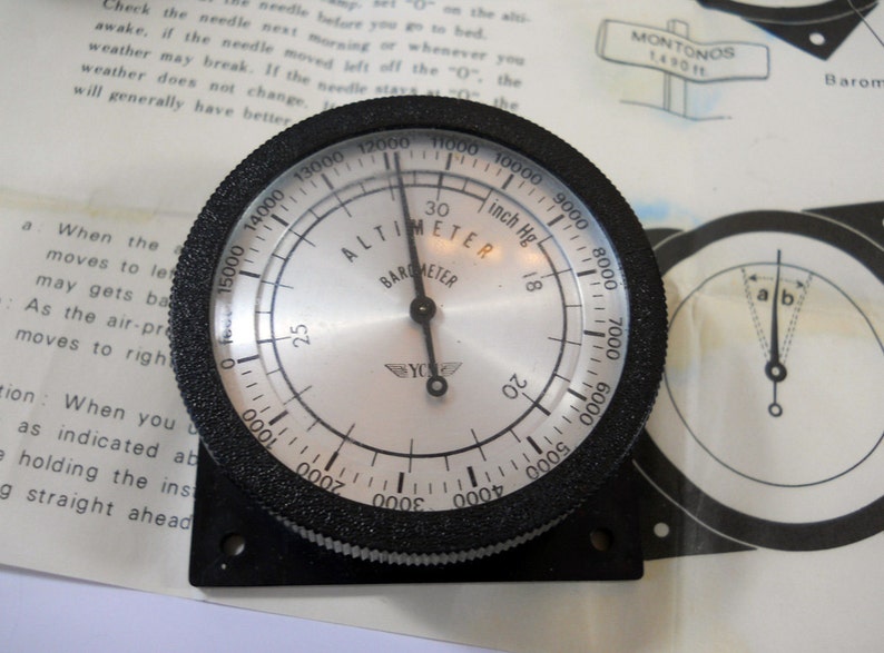YCM Model 7000 Altimeter and Barometer mountaineering tool Etsy