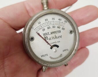 Vintage 1920's to 1960's Yankee Analog D.C. Volt/ammeter, 2 Probes