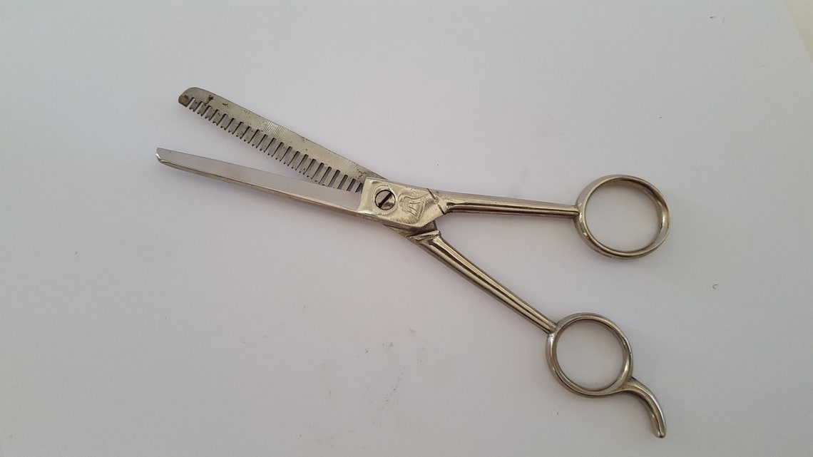 Vintage circa 1980's thinning shears Italian made Hot Drop Etsy.de
