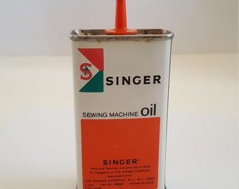 Vintage 1970's Singer Sewing Machine Oil Can, 4 Oz Size About 3/4