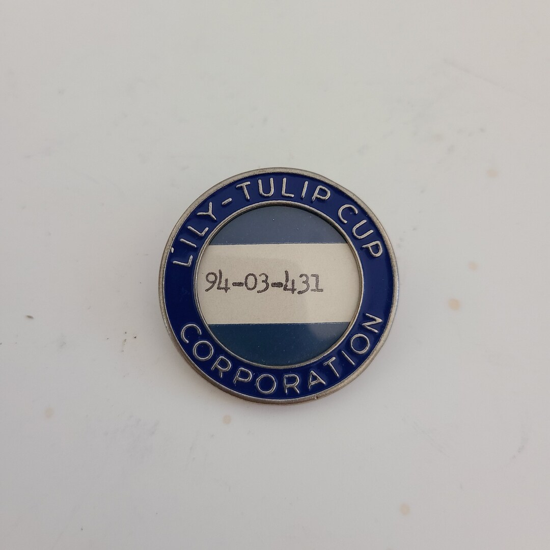 Vintage Circa Late 1940 Employee Badge for Lilytulip Cup Corporation