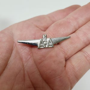 Vintage American Airlines Jr. pilot wings, metal, pinback 1960&#39;s