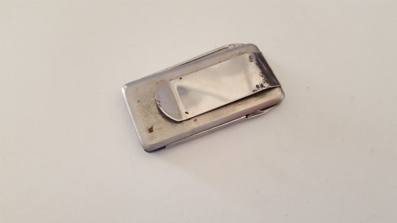 Vintage money clip/folding knife and nail file, W… - image 5