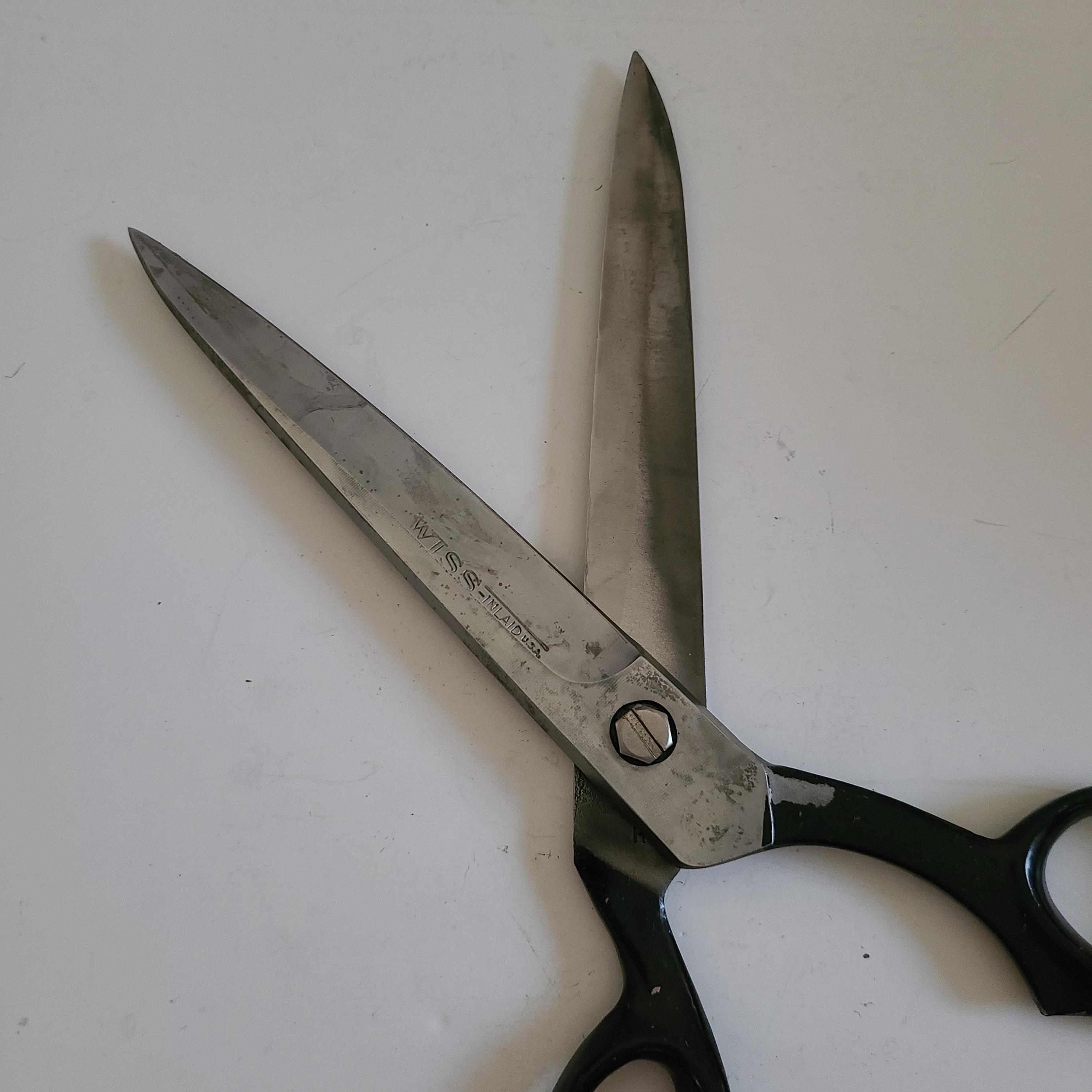 Vintage Wiss No.22 Industrial Scissors: Upholstery Shears, Bent
