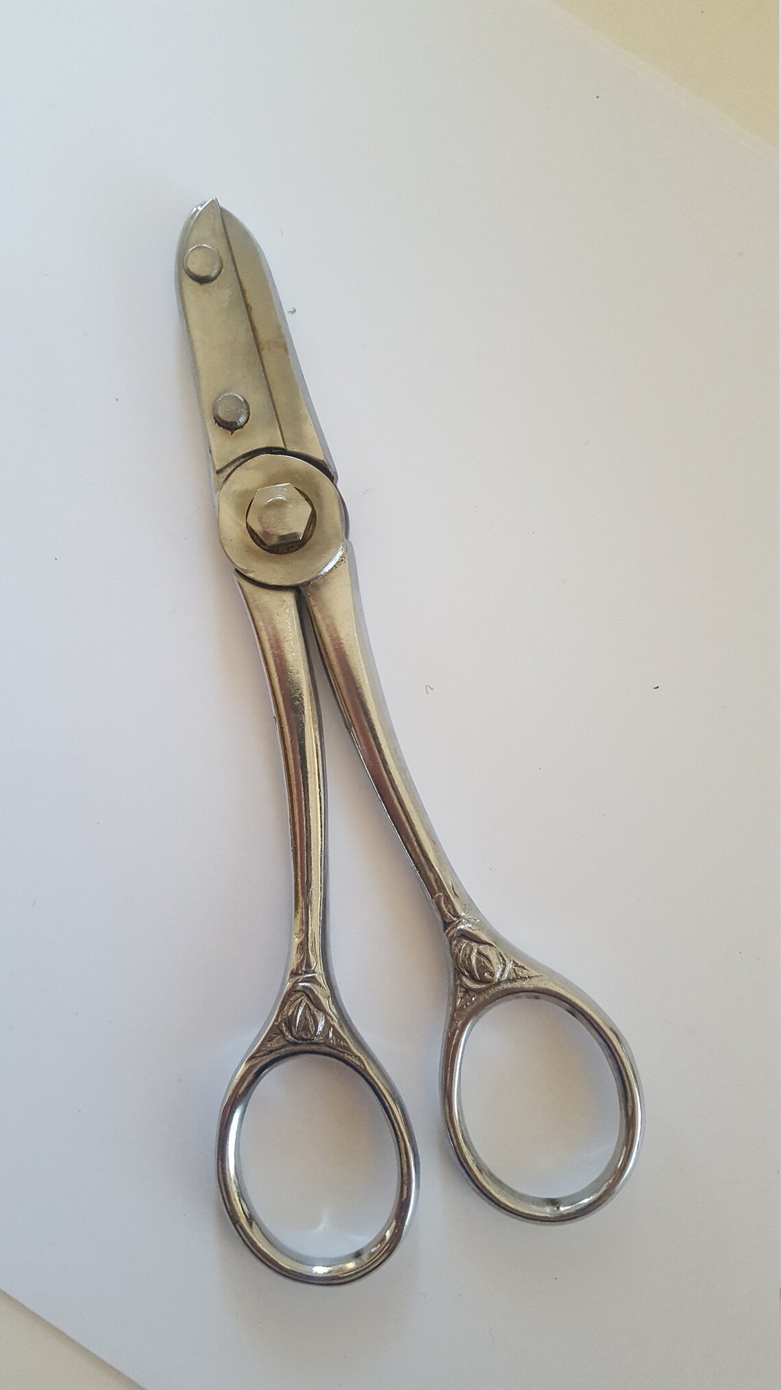 Vintage Wiss Flower Shears attributed cleaned chrome Etsy
