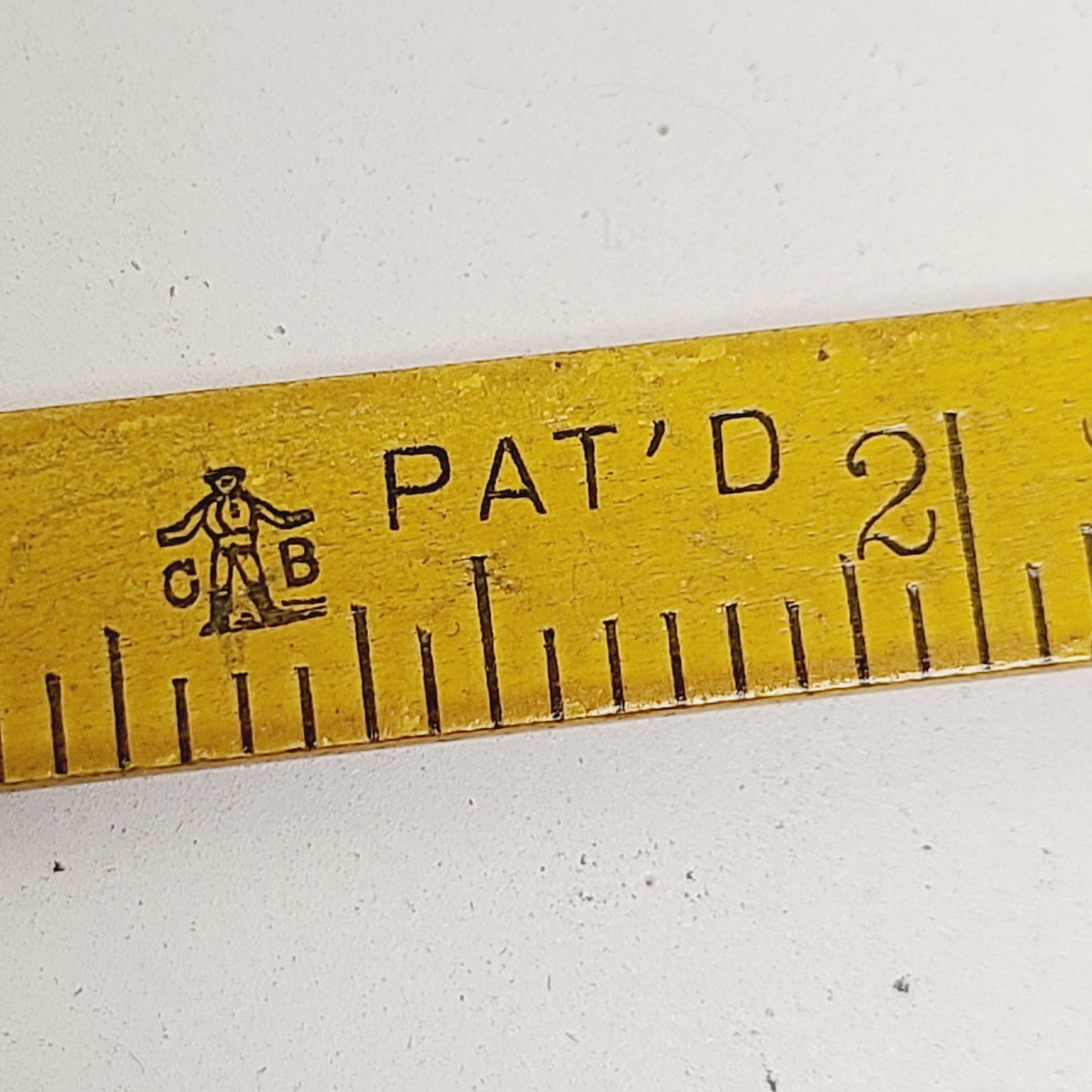 Antique Early 1900's German Folding Boxwood Ruler 12