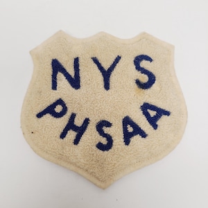 Vintage circa 1960's NYS PHSAA jacket or sweater patch,felt and chenille