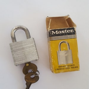 Vintage 1960s Master Padlock Secret Service No. 7 - New Old Stock with Keys