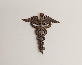 Pair WWII US Army Medical Adminstrative Corps Officer Collar Pins A