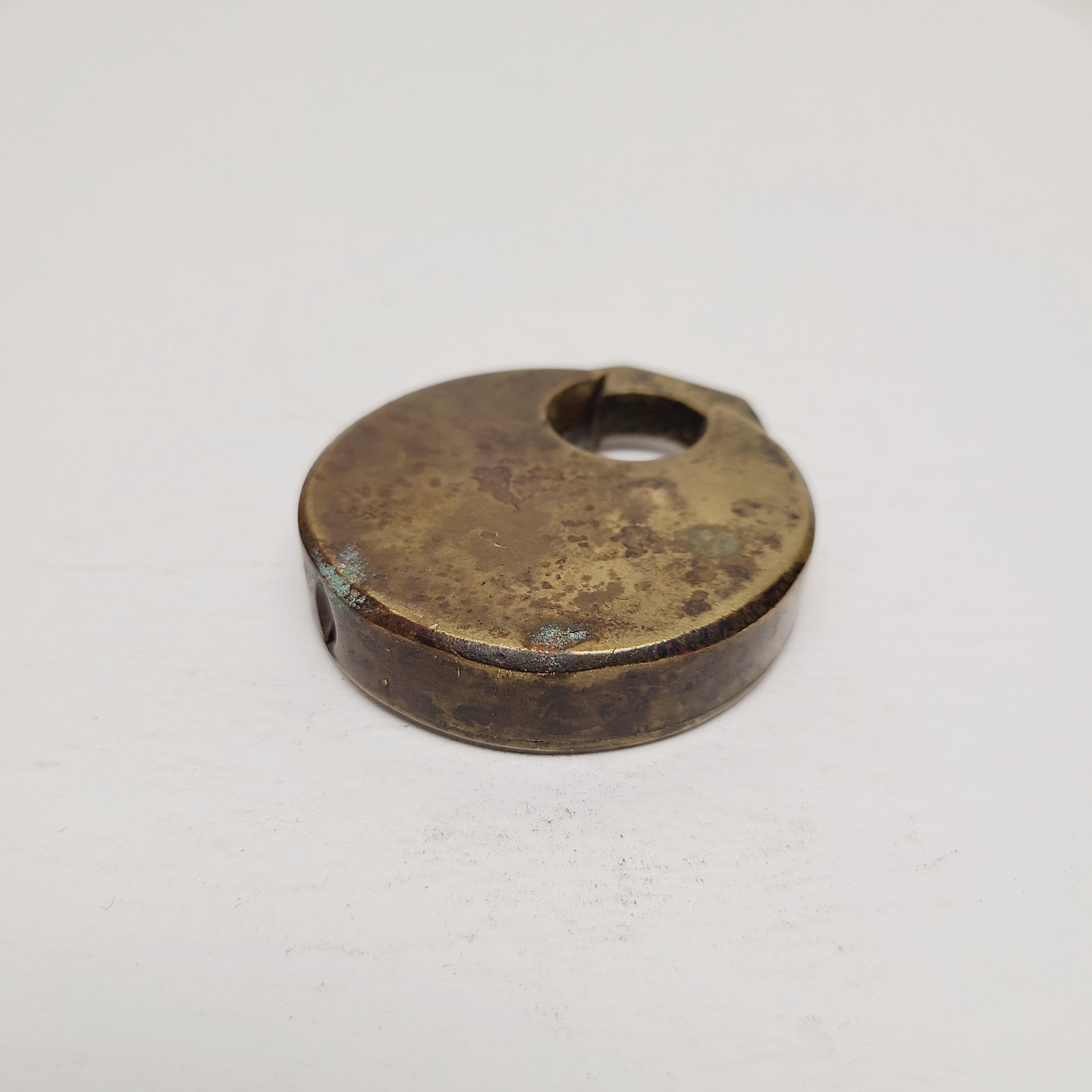 Antique Circa 1890's Safe 6 Lever Brass Padlock With No Keys, Great ...