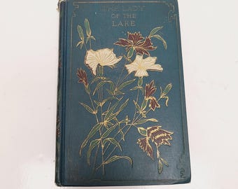 Antique "The Lady of the Lake" Book: 1899 Sir Walter Scott Travel Size