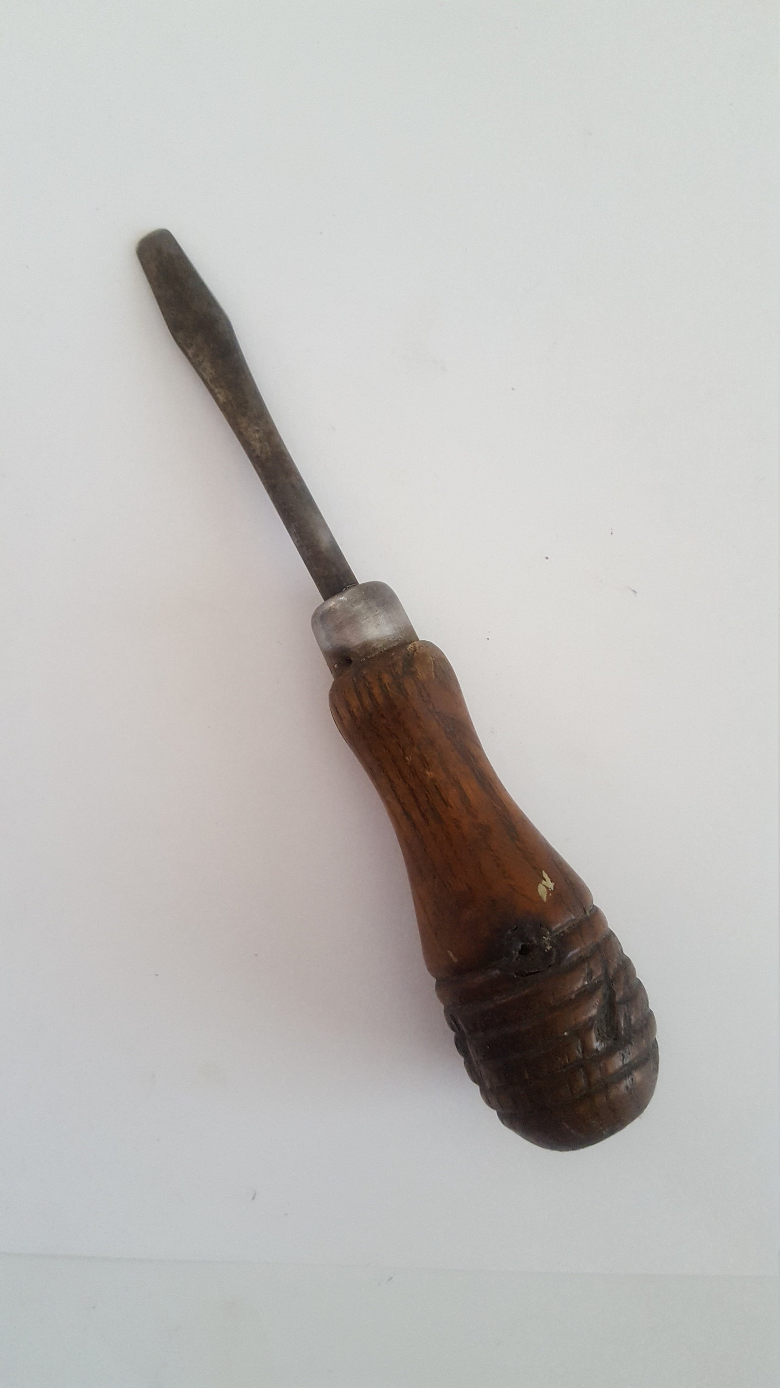 Vintage Flathead/slot Screwdriver, Wooden Handle Lathe Turned Hardwood ...