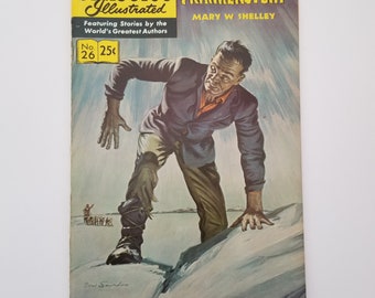 Vintage Spring 1971 issue of Classics Illustrated issue No. 26 Mary Shelley's Frankenstein, comic book adaptation in nice condition