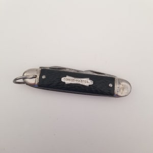 Vintage 1960&#39;s Colonial Forest Master camping knife, utility, 3 function, well used condition