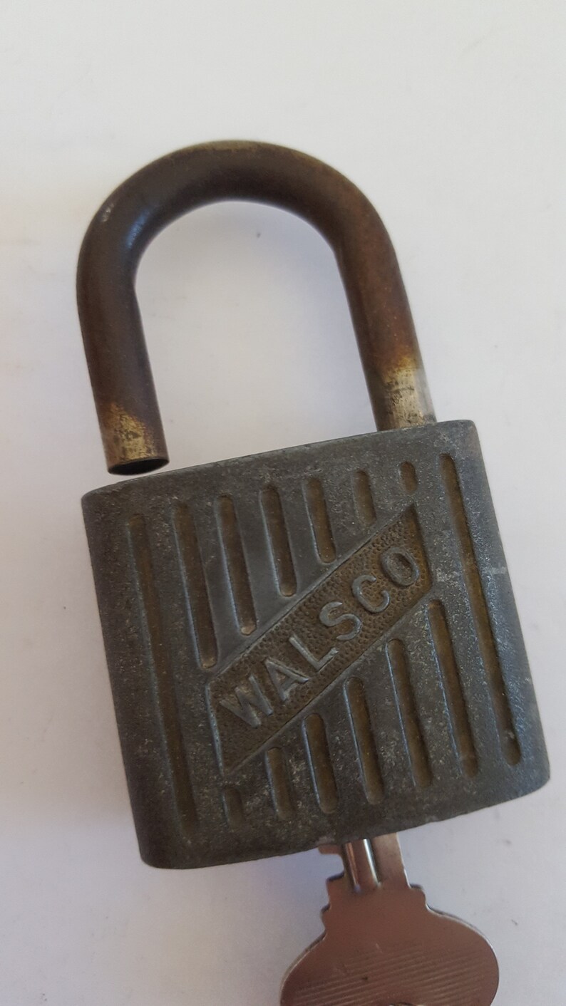 Vintage Walsco Marked Light Duty Padlock Made in USA Includes Etsy