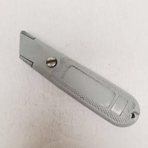Vintage Made in USA Utility Knife: Original Aluminum, Blade Storage