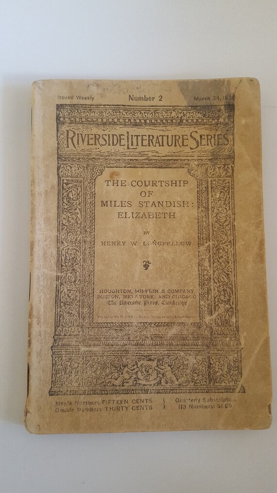 Antique March 24 1886 Issue Of The Riverside Literature Series Etsy
