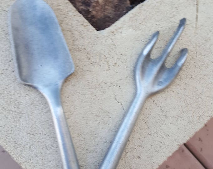 Vintage Cast Aluminum Garden Tools Trowel/shovel and Rake Etsy