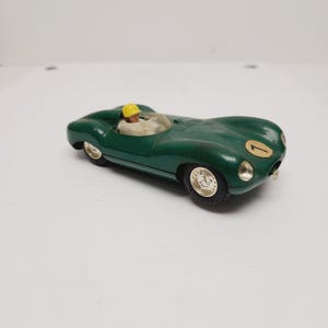 Jaguar Type E Scalextric Vintage N°4 - Voiture De Circuit électrique - Verte