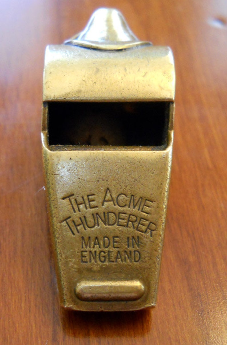 The Acme Thunderer Whistle Made in England Gemsco Etsy