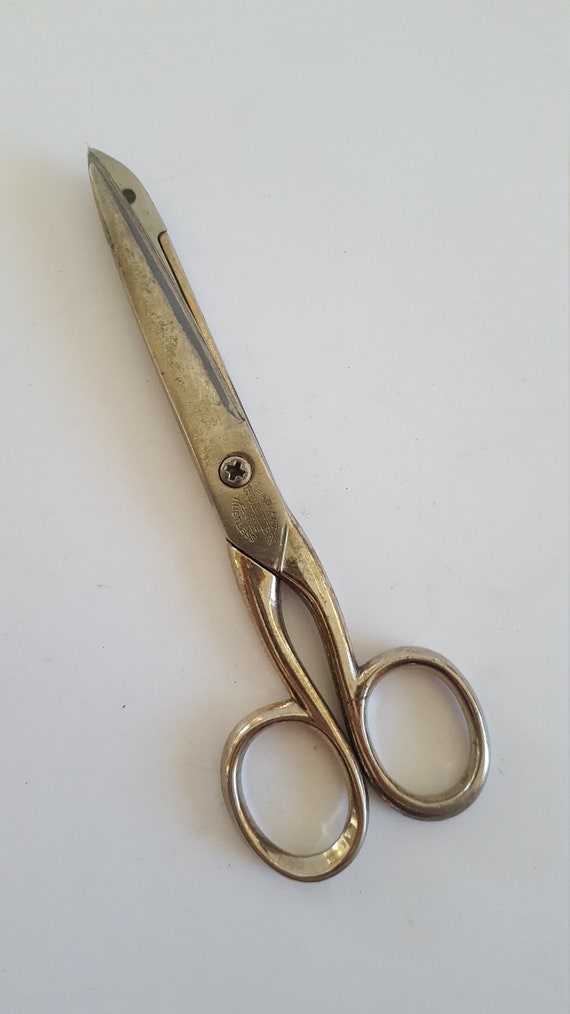 Vintage Golden Age Radiant Rustless Scissors by Richards of Sheffield,  Nickel Chrome Late 1950's, Inlaid Replaceable -  Sweden