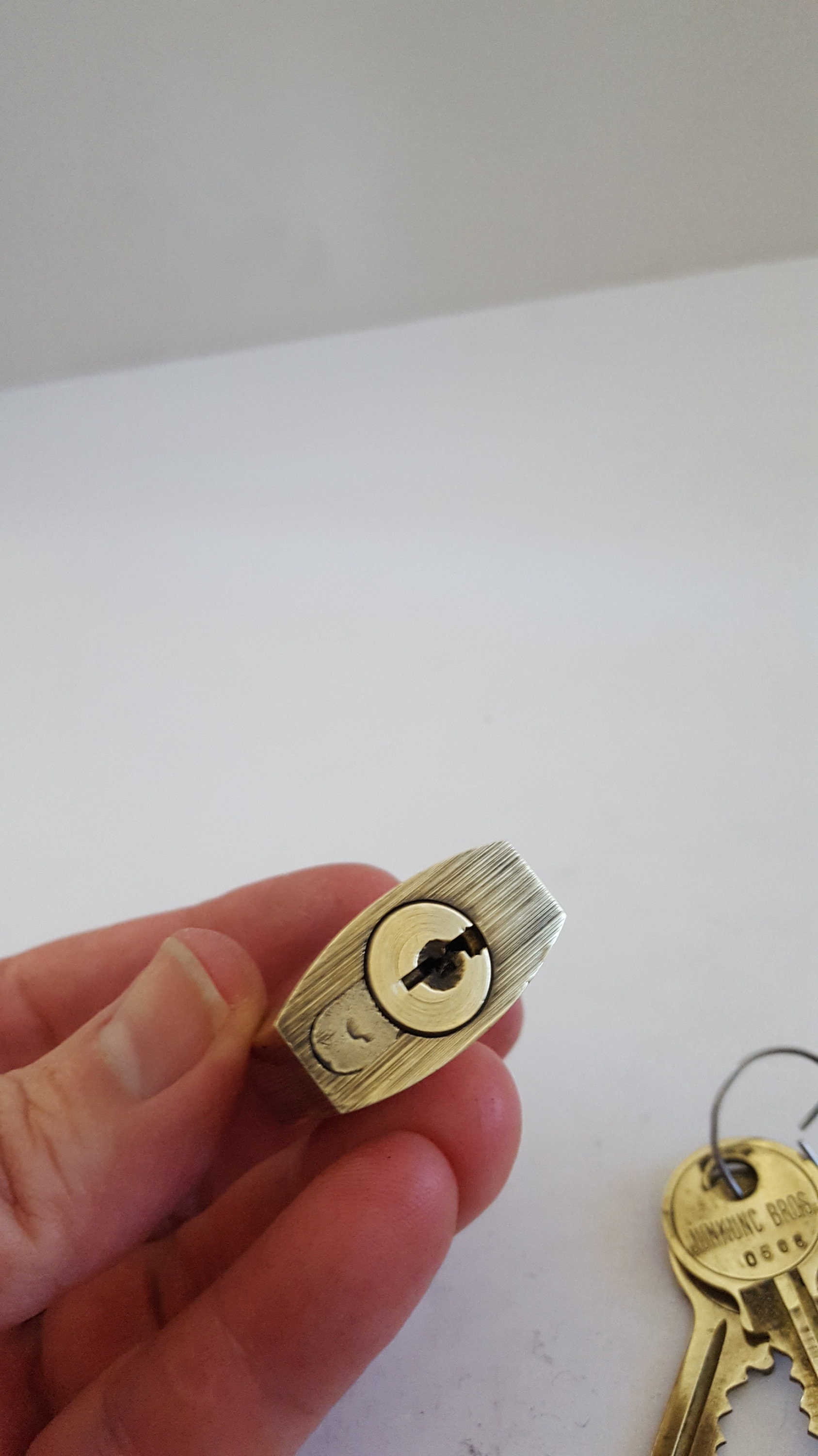 Vintage Circa 1980's Polished Brass Padlock, American Lock