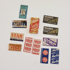 Vintage Razor Blades Lot: Gillette, Star, Shamrock, Sheffield