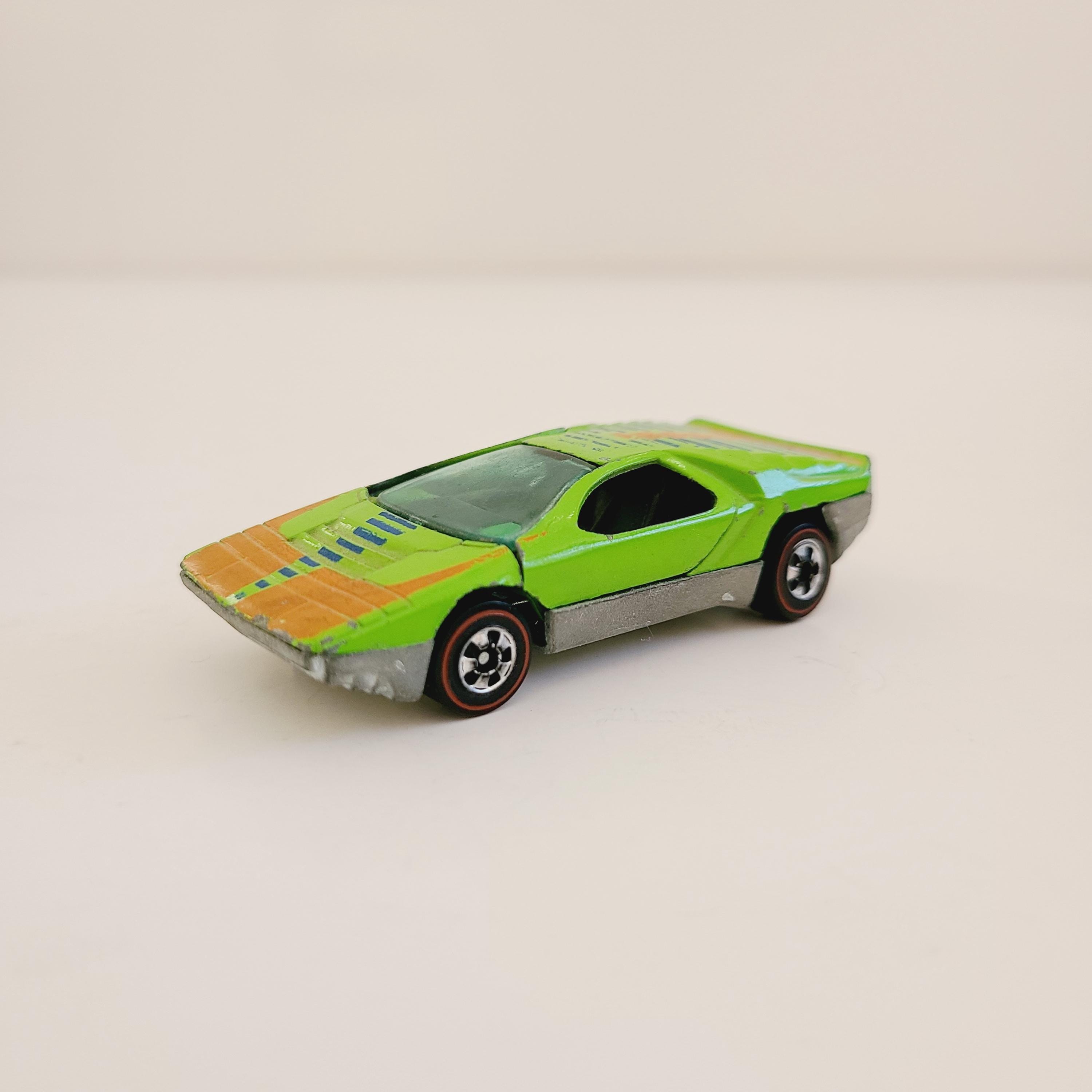Vintage 1974 Hot Wheels Redline Carabo: Lime Green Flying Colors