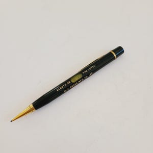 Vintage circa 1950&#39;s advertising mechanical pencil M.J. Crose Mfg Co, &quot;On The Level&quot; built in bubble level, beauty