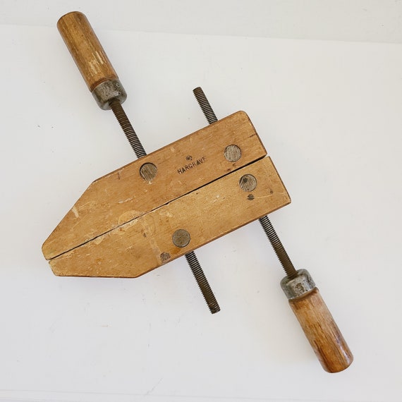 Vintage Hargrave Wood Clamp: Mid Century Equal Pressure, 4.5