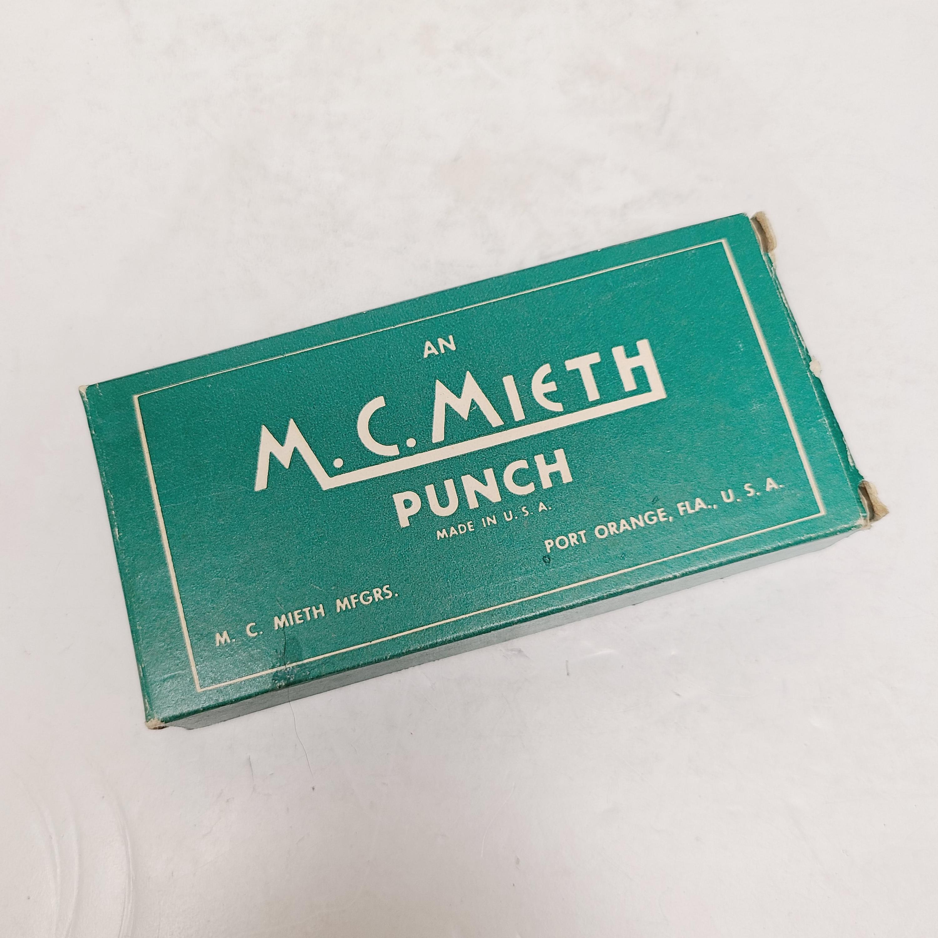 Vintage 1950's M.C. Mieth Co Railway Ticket Punch Die Cut 
