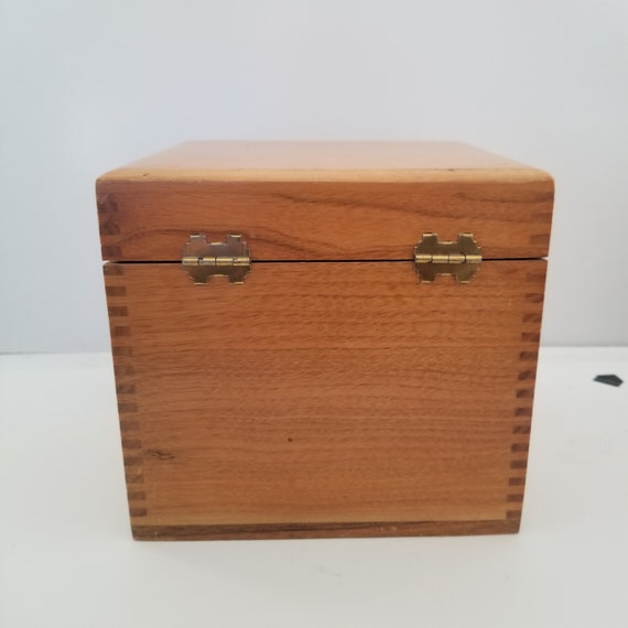 Vintage 1930's Nega File Co. Storage Box, Acid Free Mahogany Wood  Constructed by Fingerjoints, Includes Brass Padlock 
