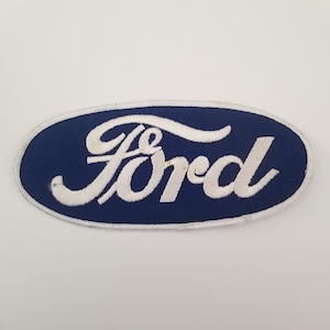 Vintage 1980s Ford Script Patch: Mechanic Uniform Jacket Emblem