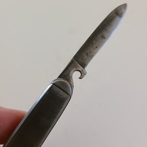 Vintage circa 1960's Imperial Cutlery Co stainless steel pocketknife with spring open, worn condition