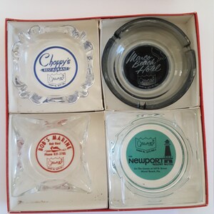 Vintage 1960s Advertising Ashtrays - Galaxy Line - Set of 4