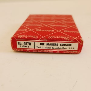 Vintage circa 1970's L.S. Starrett No. 457C Die Makers Square New old stock condition with original box