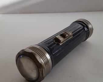 Vintage 1930s Niagara Searchlight Flashlight: Painted Brass