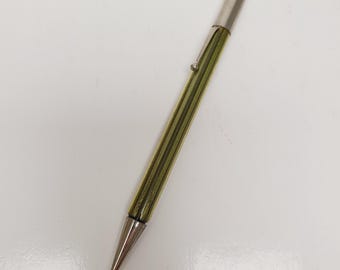 Vintage 1930s Tripp Barr Mechanical Pencil: Two-Tone Green Stripes