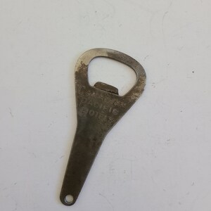 Vintage circa 1950&#39;s bottle opener cap lifter single sided advertising Canadian Pacific Hotels
