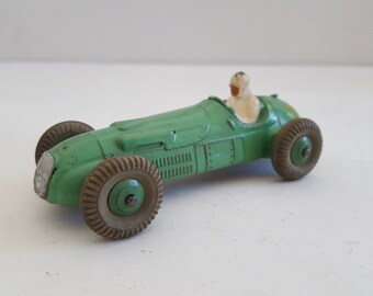 Vintage 1953 Dinky Toys No.23J H.W.M. race car in nice played with condition, Made in England Meccano Ltd