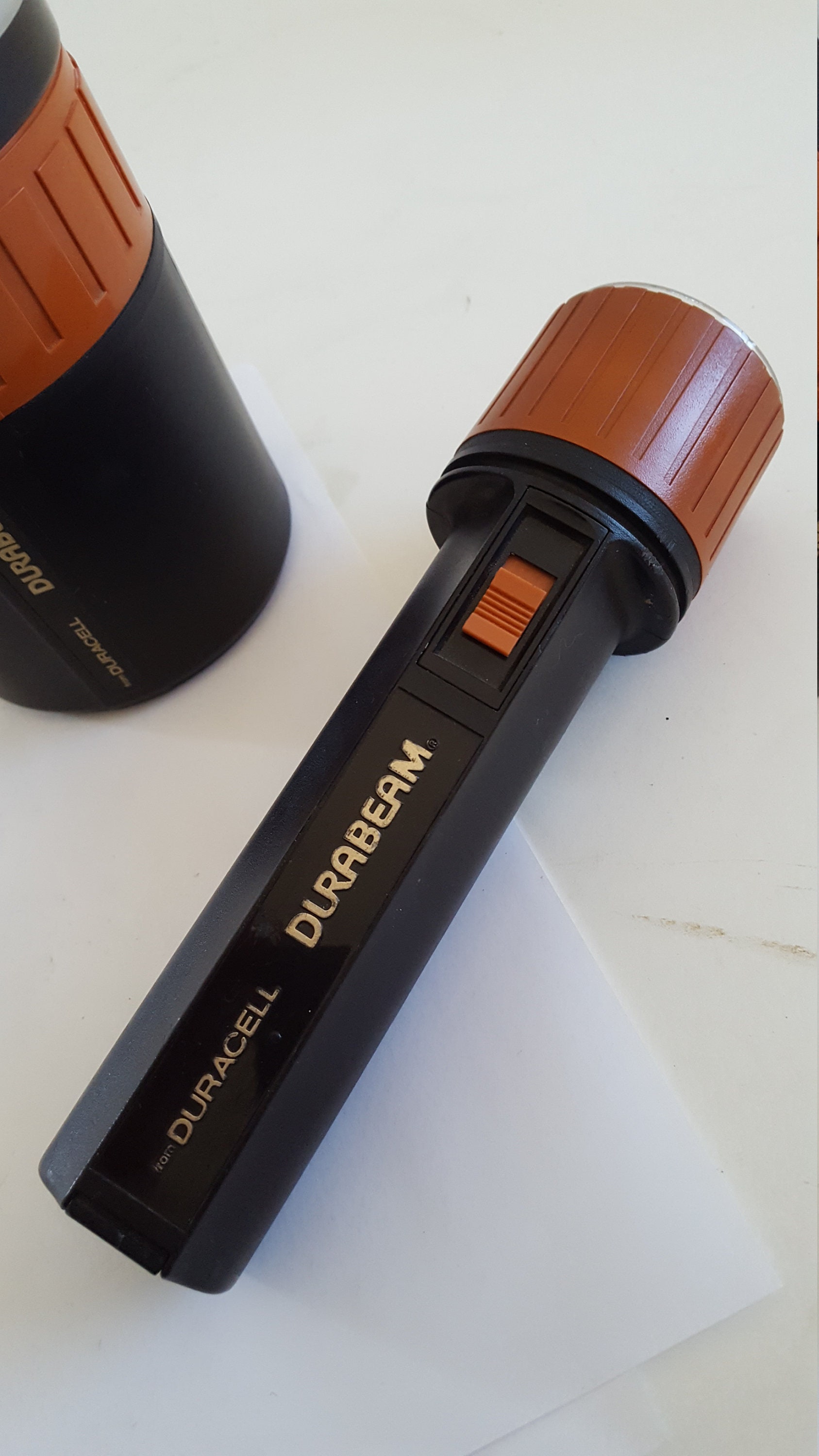 Vintage 1985 Duracell/mallory Durabeam copper Top Flashlight and Camping  Lantern Set, 2 D Cells and 1 6v Batteries Included 