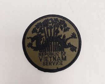 Vintage circa 1970's "Republic of Vietnam Service" embroidered patch, M/C Club