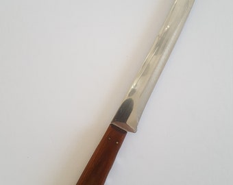 Vintage Case XX Carving Knife: 1980s Hardwood Handle, Brass Pins