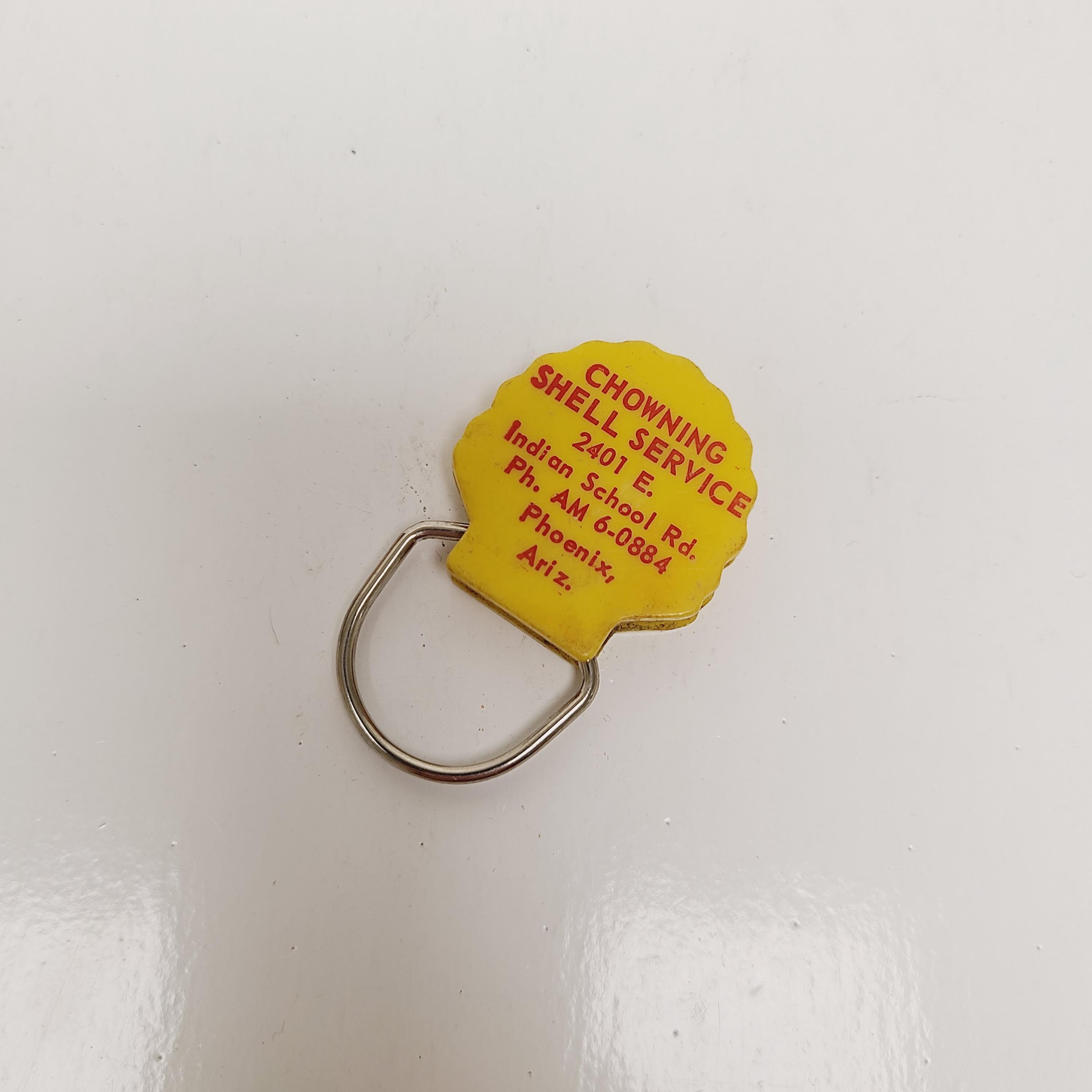 Shell Gasoline Key Ring Vintage 1960's Shell Gas Station Keyring, Chowning Shell Service ...