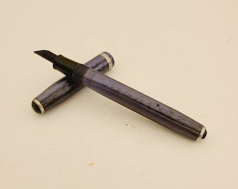 Vintage 1940s Esterbrook J Series Fountain Pen: Blue Marble (No Nib)