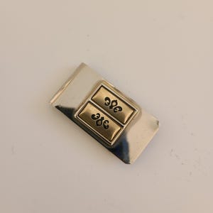 Vintage Brass Money Clip: Fleur-de-Lis Design