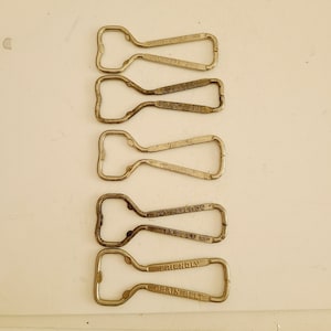 Vintage 50&#39;s lot of 5 wire advertising beer bottle openers, Olympia, Christopher Inn,Southern Select Beer, Eastside Beer,Friendly Grain Belt