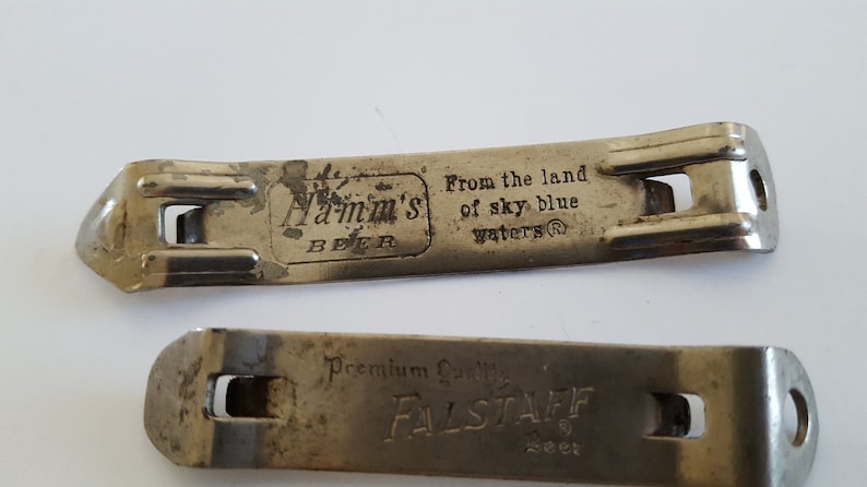 Vintage lot of 3 circa 1950/'s to 1960/'s beer can openers Hamm/'s Beer Olympia Beer and Falstaff