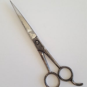 Vintage circa 1930&#39;s Royal Brand Sharp Cutlery Co Italian made haircutting scissors, Hot Forged Hollow Ground