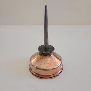 Vintage 1950&#39;s Copper Plated Oil Can